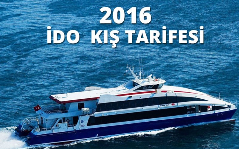 İDO Kış Tarifesi 2016